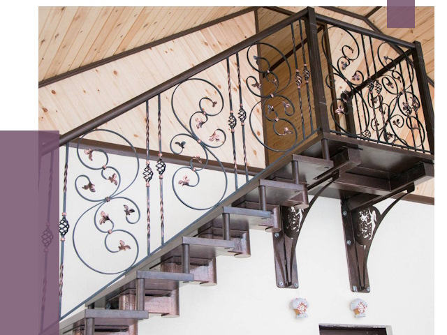 Кованые лестницы в Прохладном от 84497 руб. под ключ