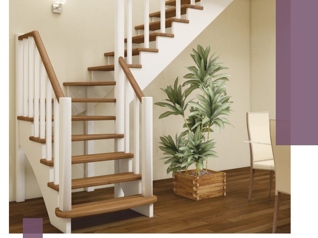 Г-образные лестницы под ключ в Прохладном — изготовление и монтаж