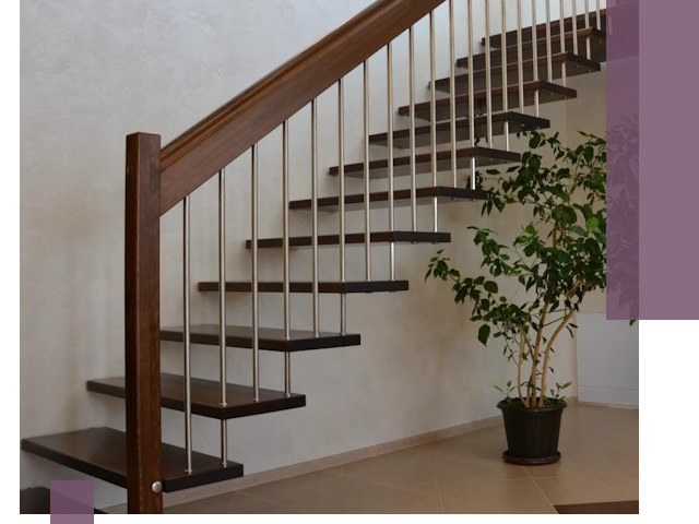 Лестницы на больцах под ключ в Прохладном – изготовление и монтаж