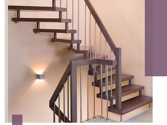 Изготовление лестниц на больцах в Прохладном под ключ