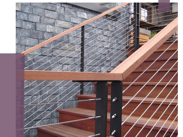 Тросовые перила под ключ в Прохладном от 8233 руб. 