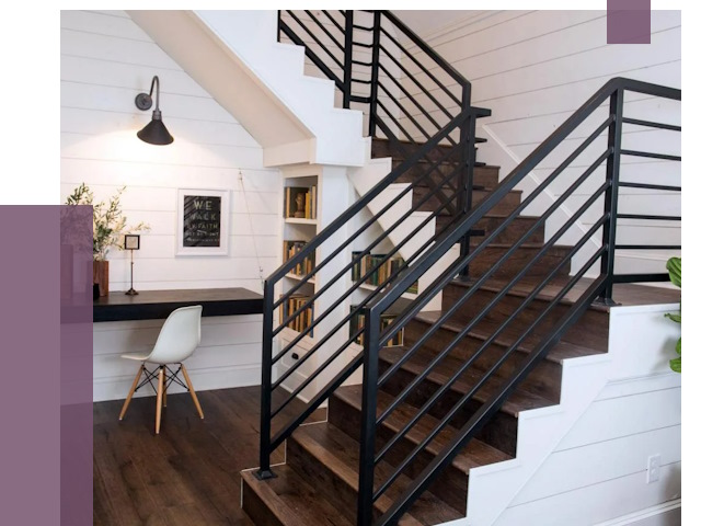 Перила для лестницы в доме в Прохладном от 7854 руб. — ПРОЛЁТ-Прх