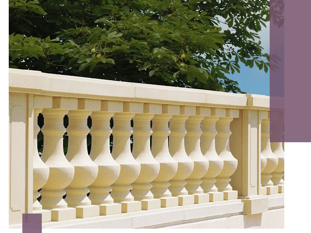 Установка балюстрады в Прохладном: изготовление и монтаж под ключ