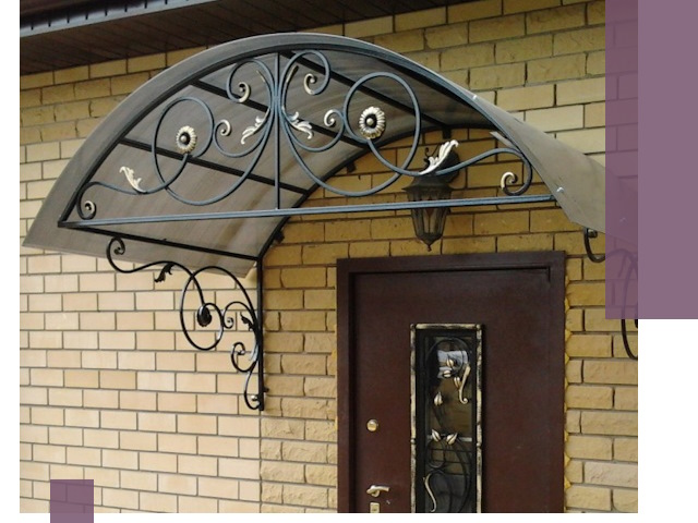 Изготовление козырьков из металла под ключ в Прохладном