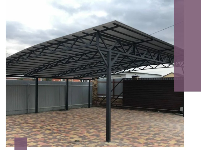 Недорогие навесы под ключ в Прохладном — изготовление и монтаж