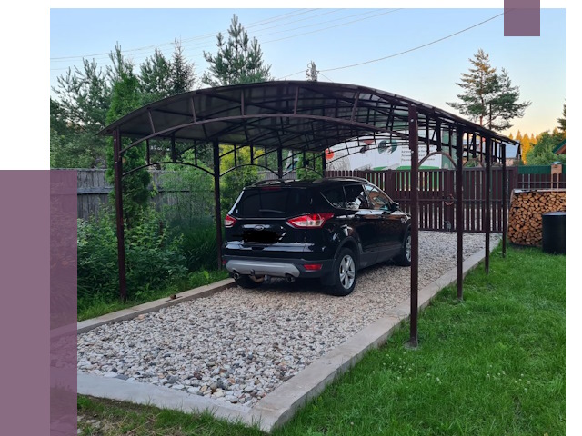 Навесы для автомобиля в Прохладном от 13920 руб.  | ПРОЛЁТ-Прх