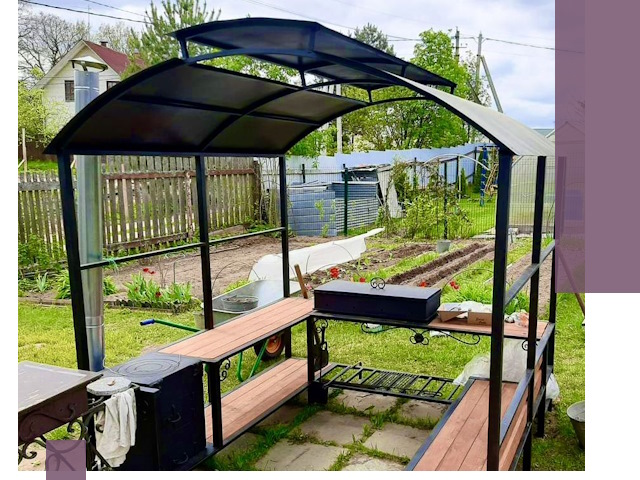 Навесы для барбекю в Прохладном: изготовление, монтаж и демонтаж