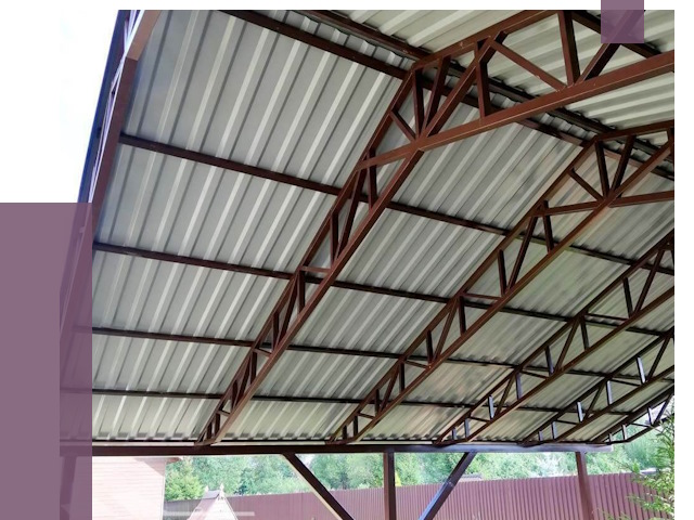 Навесы из профнастила в Прохладном от 7800 руб. | ПРОЛЁТ-Прх