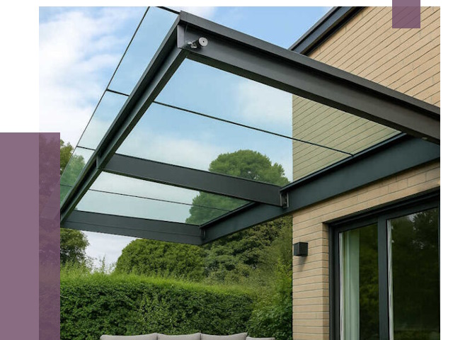 Стеклянные навесы и козырьки в Прохладном от 13000 руб.