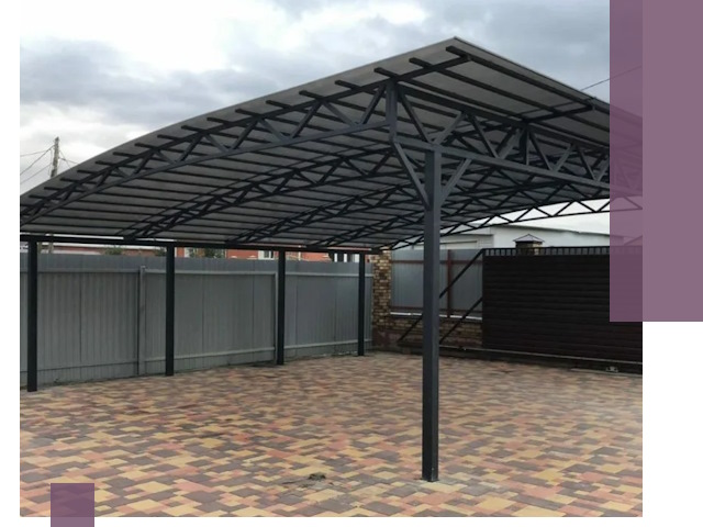 Металлические навесы под ключ в Прохладном — изготовление и монтаж