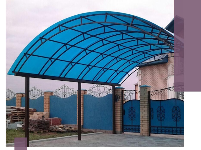 Арочные навесы под ключ в Прохладном — изготовление и монтаж
