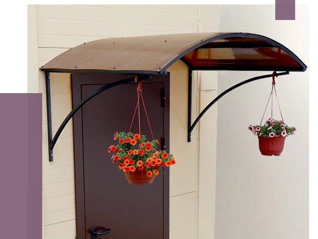 Козырьки над входом в Прохладном от 15708 руб.  | ПРОЛЁТ-Прх