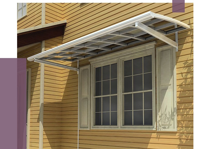 Козырьки над окнами в Прохладном от 8071 руб. — монтаж, покупки | ПРОЛЁТ-Прх