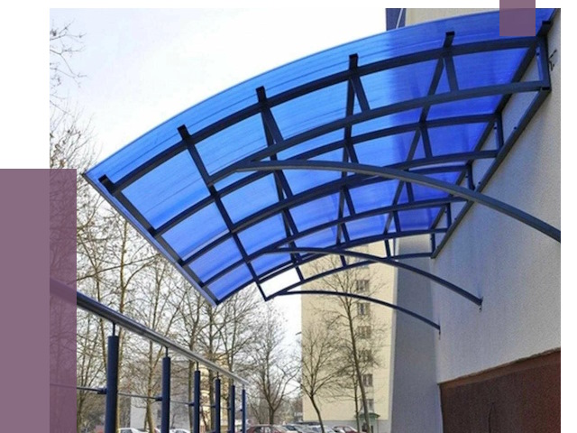 Козырьки из поликарбоната в Прохладном от 4550 руб. под ключ | ПРОЛЁТ-Прх