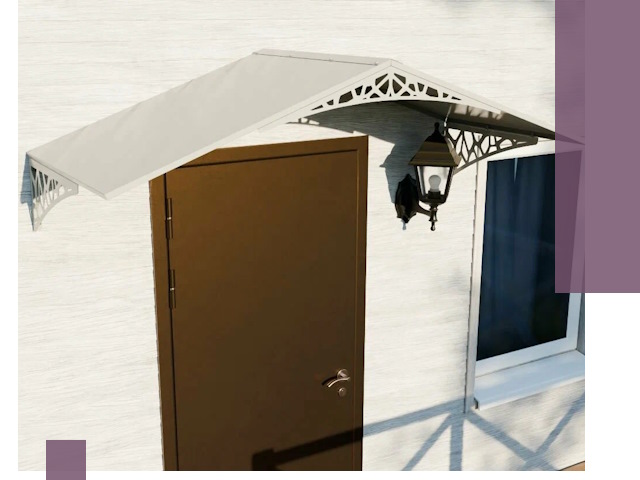 Металлические козырьки на входы и террасы в Прохладном