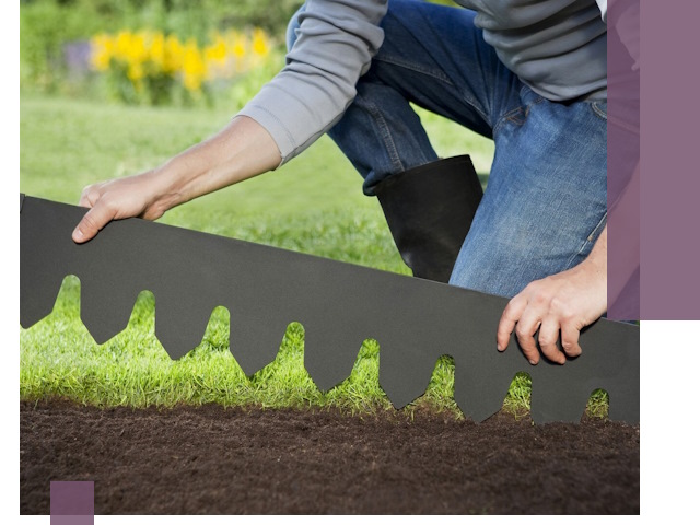 Металлические бордюры для газона в Прохладном — изготовление и монтаж